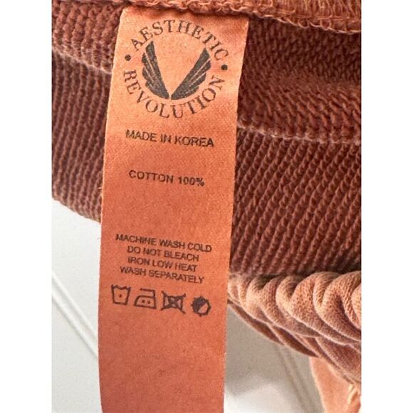 ASRU Aesthetic Revolution Joggers Size S Burnt Orange Streetwear Techwear - Picture 4 of 5